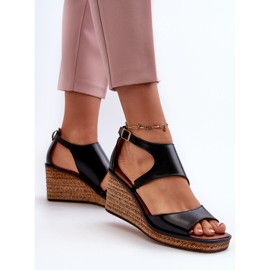 Sandalias Mujer Piel Cuña Maciejka 06657-01 Negro 8