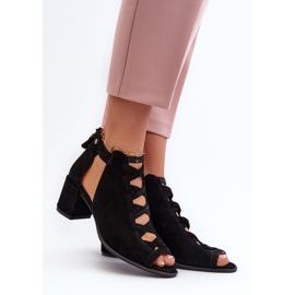 Sandalias Tacón Mujer Ante Maciejka 06456-01 Negro 2
