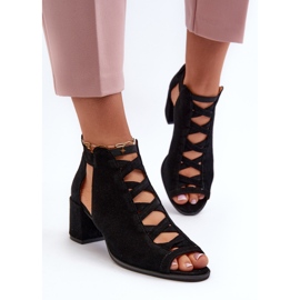 Sandalias Tacón Mujer Ante Maciejka 06456-01 Negro 4