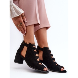 Sandalias Tacón Mujer Ante Maciejka 06456-01 Negro 7