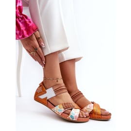 Sandalias De Piel Con Ribete Maciejka 03375-26 Naranja 7