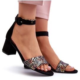 Sandalias Tacón Ante Maciejka 04141-48 Negro 9