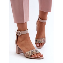 Sandalias Tacón Ante Maciejka 04141-49 Beige 4