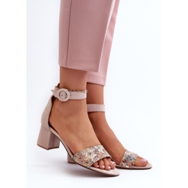 Sandalias Tacón Ante Maciejka 04141-49 Beige 2