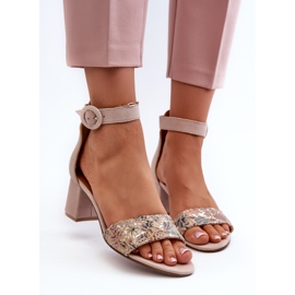 Sandalias Tacón Ante Maciejka 04141-49 Beige 6