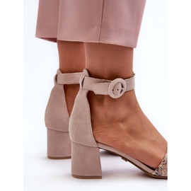 Sandalias Tacón Ante Maciejka 04141-49 Beige 5