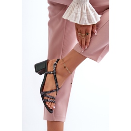 Sandalias de Piel con Tacón Bajo Maciejka 06653-09 Verde oscuro 6