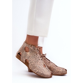 Botines Piel Estampados Maciejka 03426-02 Beige 2