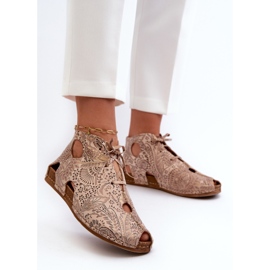 Botines Piel Estampados Maciejka 03426-02 Beige 3