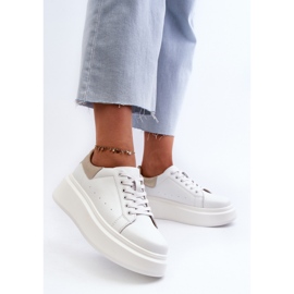 S.Barski D&amp;A Zapatillas Mujer Plataforma LR568 Blanco 4