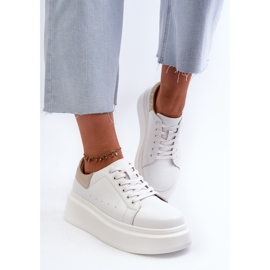 S.Barski D&amp;A Zapatillas Mujer Plataforma LR568 Blanco 5