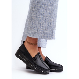 Zapatos de Mujer de Piel con Plataforma S.Barski LR260, Negro 2