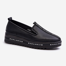 Zapatos de Mujer de Piel con Plataforma S.Barski LR260, Negro 1