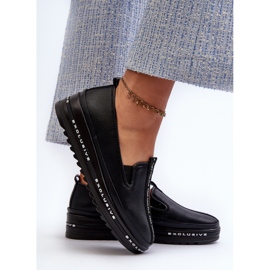 Zapatos de Mujer de Piel con Plataforma S.Barski LR260, Negro 5