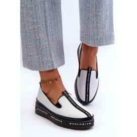 Zapatos de Mujer de Piel con Plataforma S.Barski LR260, Blanco 4