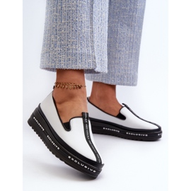 Zapatos de Mujer de Piel con Plataforma S.Barski LR260, Blanco 3