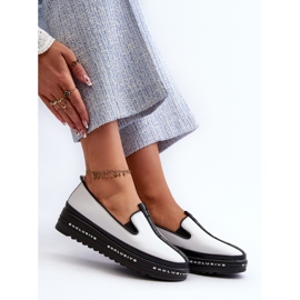 Zapatos de Mujer de Piel con Plataforma S.Barski LR260, Blanco 8