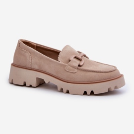 S.Barski Mocasines Mujer Ante Con Decoración D&amp;A TW117 Beige 2
