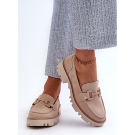 S.Barski Mocasines Mujer Ante Con Decoración D&amp;A TW117 Beige 6