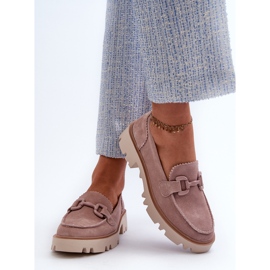 S.Barski Mocasines Mujer Ante Con Decoración D&amp;A TW117 Rosa rosado 5