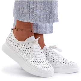 Zapatillas de piel con plataforma S.Barski LR278 Blanco 8