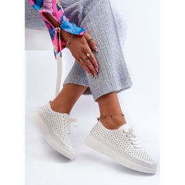 Zapatillas de piel con plataforma S.Barski LR278 Blanco 7