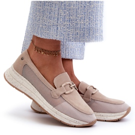S.Barski Mocasines Mujer Ante D&amp;A TW210 Beige 9