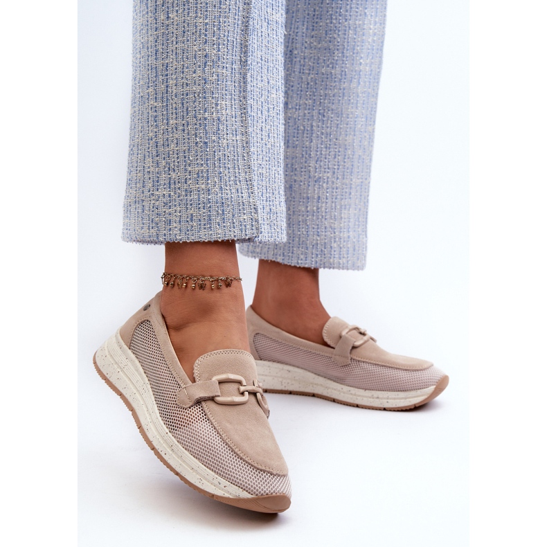 S.Barski Mocasines Mujer Ante D&A TW210 Beige 2 S.Barski Mocasines Mujer Ante D&A TW210 Beige 2