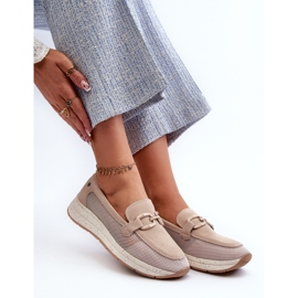 S.Barski Mocasines Mujer Ante D&amp;A TW210 Beige 7
