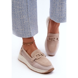 S.Barski Mocasines Mujer Ante D&amp;A TW210 Beige 3