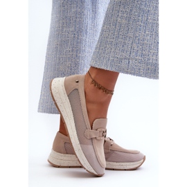 S.Barski Mocasines Mujer Ante D&amp;A TW210 Beige 5