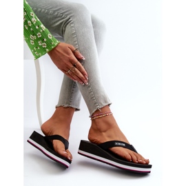 Chanclas de mujer con cuña Big Star JJ274A332 Negro 9
