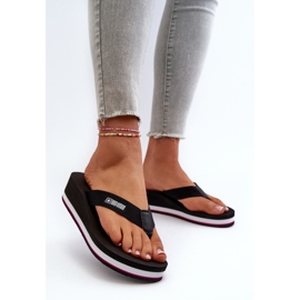 Chanclas de mujer con cuña Big Star JJ274A332 Negro 4