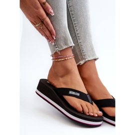 Chanclas de mujer con cuña Big Star JJ274A332 Negro 1