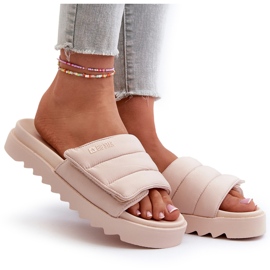Chanclas Mujer Plataforma Big Star NN274773 Beige 11