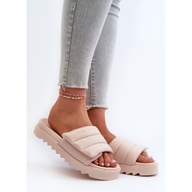 Chanclas Mujer Plataforma Big Star NN274773 Beige 4