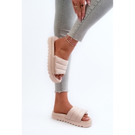 Chanclas Mujer Plataforma Big Star NN274773 Beige 9