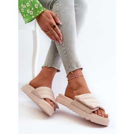 Chanclas Mujer Plataforma Big Star NN274773 Beige 2