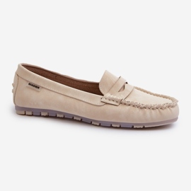 Mocasines Mujer Piel Ecológica Beige Claro Celoria 3