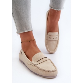 Mocasines Mujer Piel Ecológica Beige Claro Celoria 6