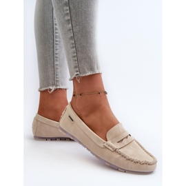 Mocasines Mujer Piel Ecológica Beige Claro Celoria 7