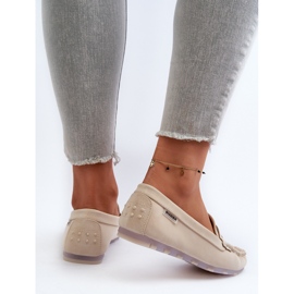 Mocasines Mujer Piel Ecológica Beige Claro Celoria 10