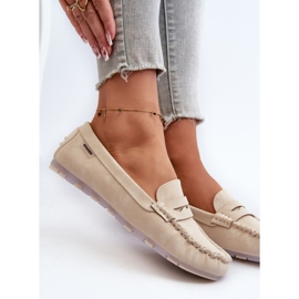Mocasines Mujer Piel Ecológica Beige Claro Celoria 2