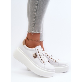 Deportivas Mujer de Piel con Plataforma, Blanco Pernalia 2 Deportivas Mujer de Piel con Plataforma, Blanco Pernalia 2