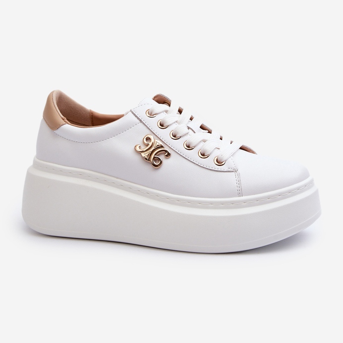 Deportivas Mujer de Piel con Plataforma, Blanco Pernalia 1 Deportivas Mujer de Piel con Plataforma, Blanco Pernalia 1