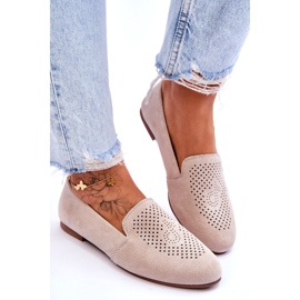 S.Barski Beige freenwork de gamuza femenina 3