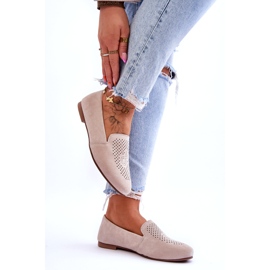 S.Barski Beige freenwork de gamuza femenina 2