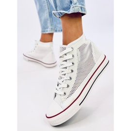 Zapatillas altas Mousse White caladas blanco 3
