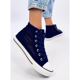 Zapatillas altas Mousse Navy caladas azul 3