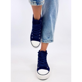 Zapatillas altas Mousse Navy caladas azul 5